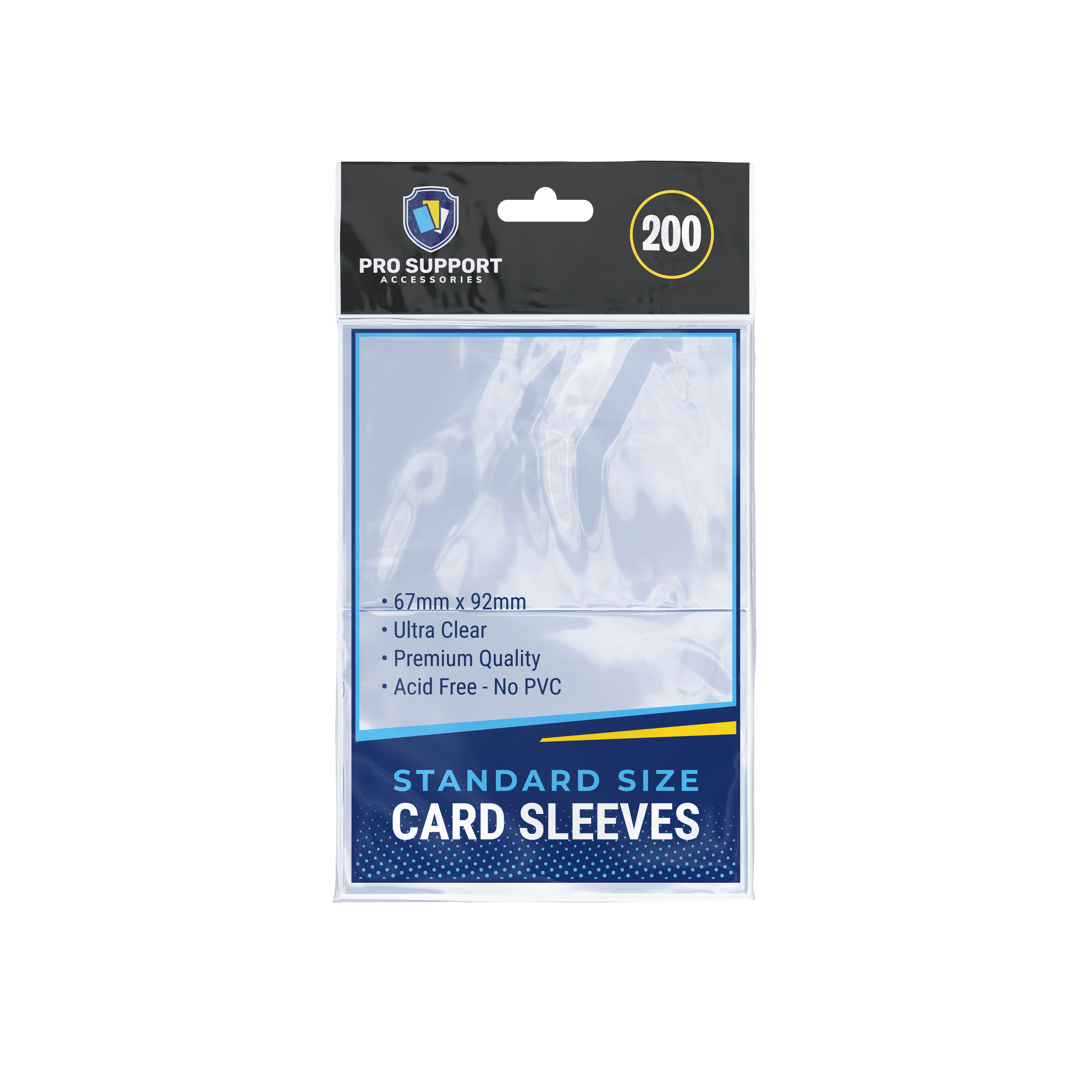 Trading card standard size sleeves 200 pack for Pokemon and MTG card protection